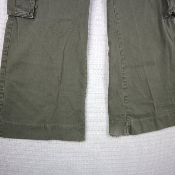 Nitro Low Rise Cotton Cargo Bootcut Wide Flare Womens Size 7/8 Y2K - Picture 6 of 8